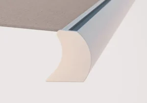 Curved awning housing corner detail
