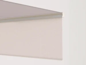Awning housing with integrated motor casing