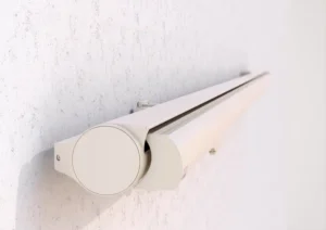 Awning end cap detail in closed position