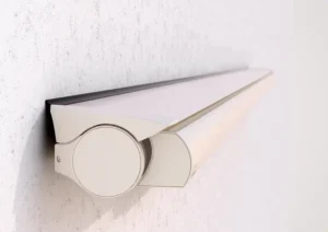 Awning end cap detail in closed position