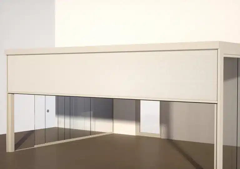 Close-up of hardtop roof edge and beam connection