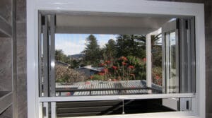 Lower rail of retractable screen system