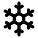 Snowflake icon representing weather or climate control feature